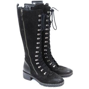 Vintage Foundry Co. Women's 7.5 Henrietta Leather Tall Boots Goth Punk Witchy